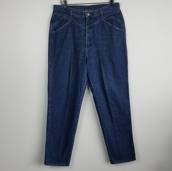 Vintage 90s Rocky Mountain High Rise Mom Straight Leg Rigid Denim Jeans Sz 17/18 - Picture 2 of 12